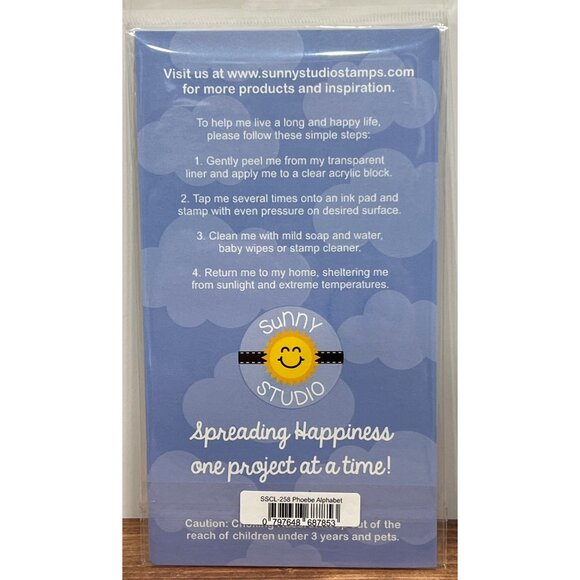 SSCL- 258 Phoebe Alphabet Sunny Studio Photopolymer Clear Stamps - Picture 2 of 3